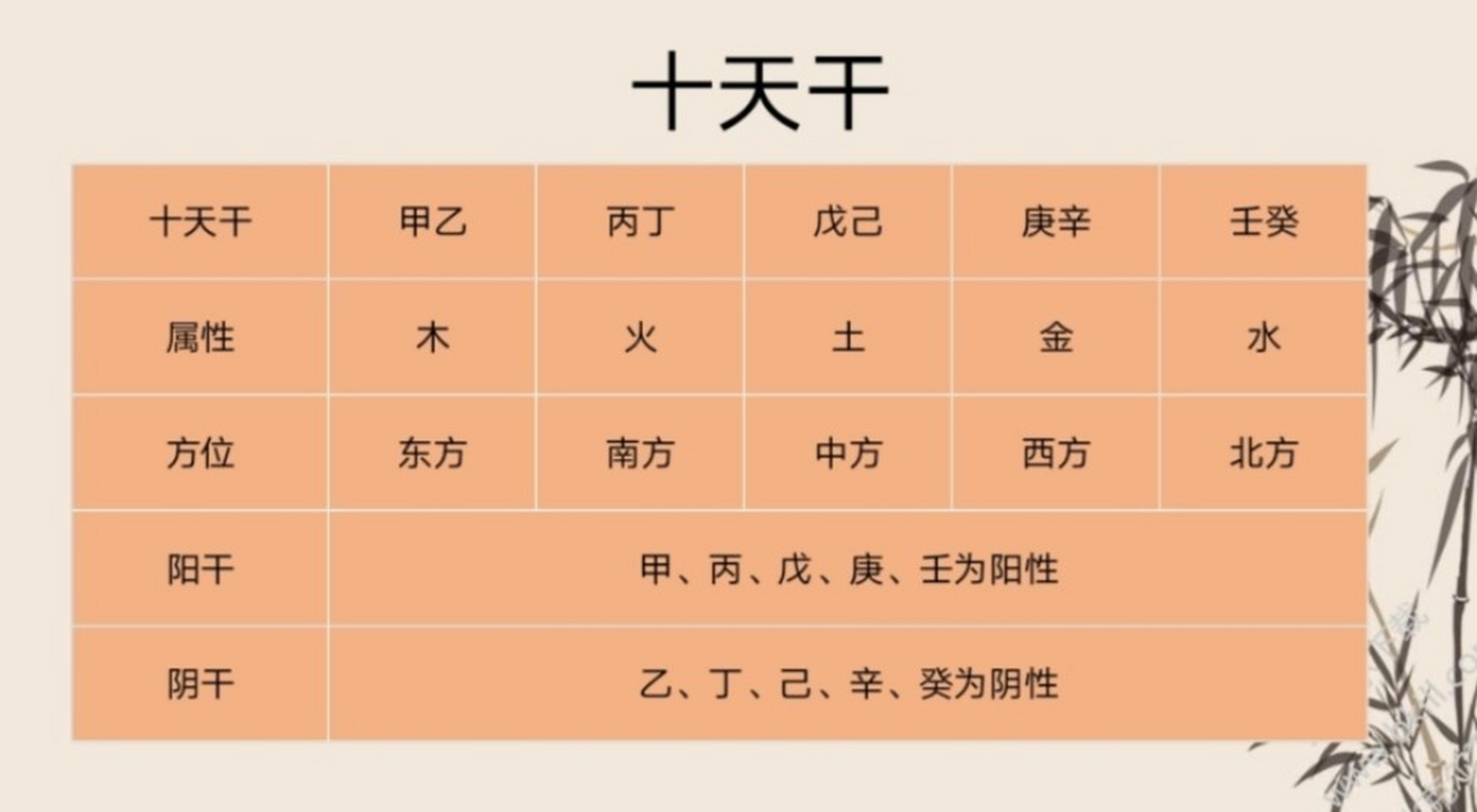 天干地支表