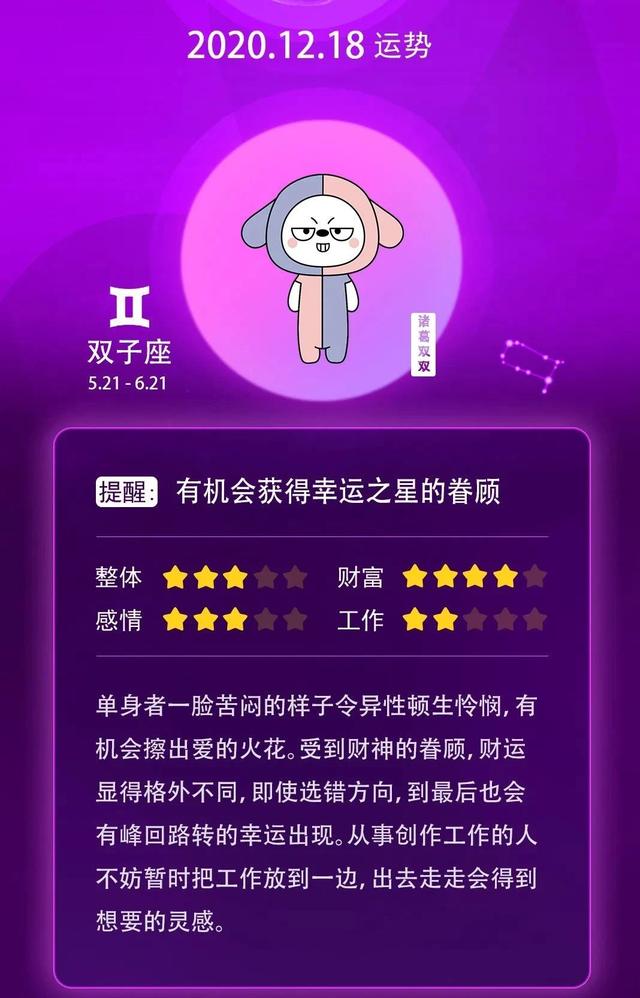 女双子座今日运势最准