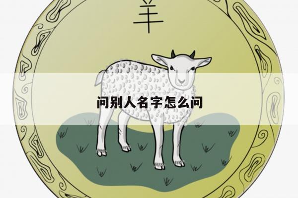 问别人名字怎么问