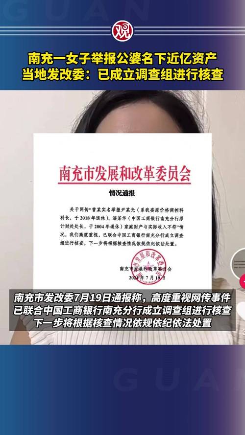 官方谈女子举报公婆资产近亿,官方谈女子举报公婆资产近亿的视频